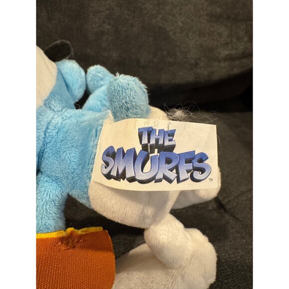 Vintage Brainy Smurf 10” Plush Collectible Toy with Book - Picture 3 of 4